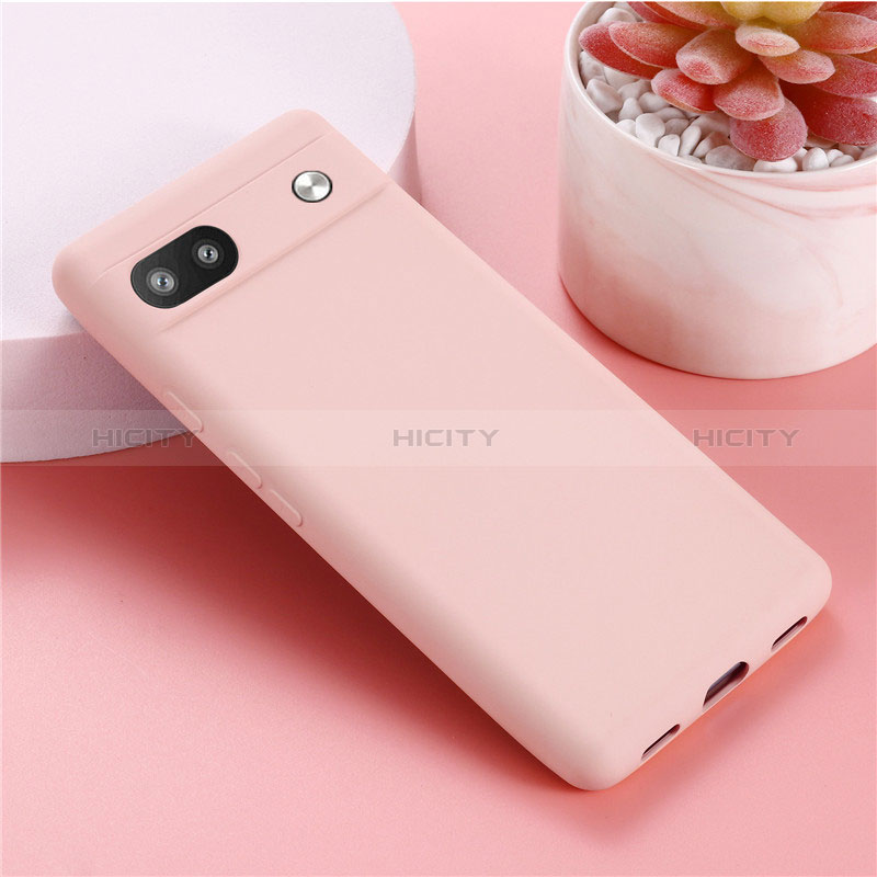 Funda Silicona Ultrafina Goma 360 Grados Carcasa para Google Pixel 6a 5G Rosa