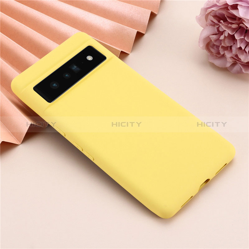 Funda Silicona Ultrafina Goma 360 Grados Carcasa para Google Pixel 7 Pro 5G Amarillo