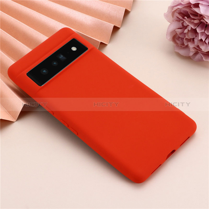 Funda Silicona Ultrafina Goma 360 Grados Carcasa para Google Pixel 7 Pro 5G Rojo