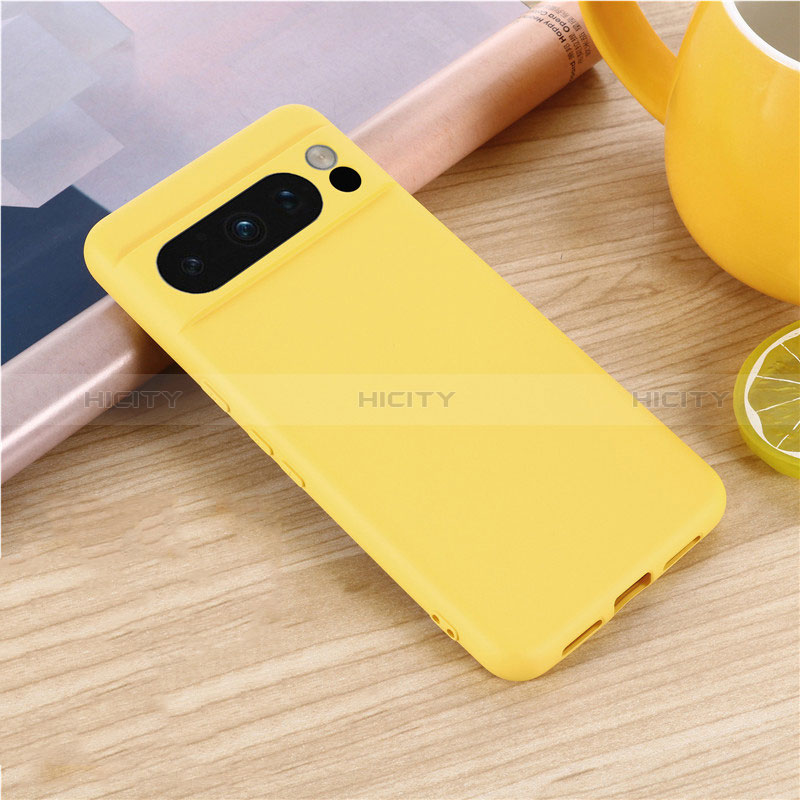 Funda Silicona Ultrafina Goma 360 Grados Carcasa para Google Pixel 8 Pro 5G Amarillo