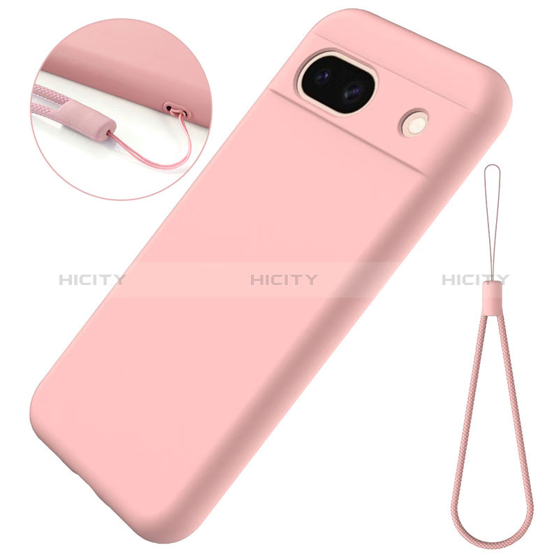 Funda Silicona Ultrafina Goma 360 Grados Carcasa para Google Pixel 8a 5G Rosa