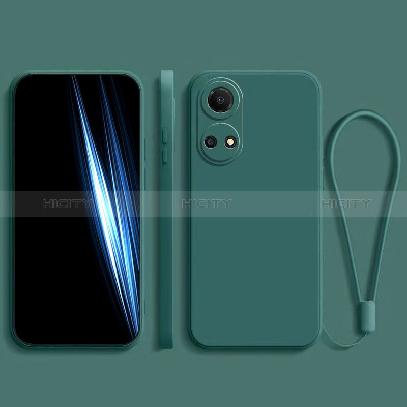 Funda Silicona Ultrafina Goma 360 Grados Carcasa para Huawei Honor X7 Verde Noche