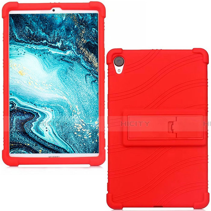 Funda Silicona Ultrafina Goma 360 Grados Carcasa para Huawei MediaPad M6 8.4 Rojo