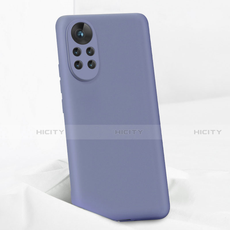 Funda Silicona Ultrafina Goma 360 Grados Carcasa para Huawei Nova 8 Pro 5G Gris Lavanda