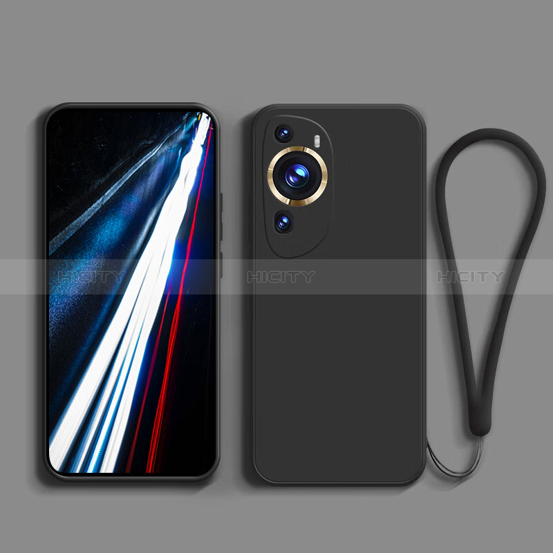 Funda Silicona Ultrafina Goma 360 Grados Carcasa para Huawei P60 Art Negro