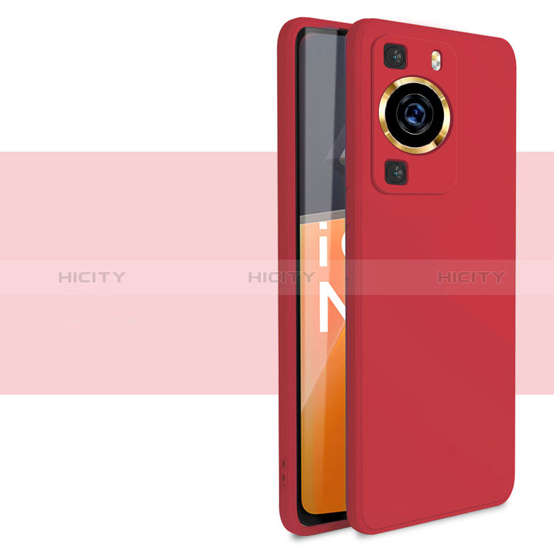 Funda Silicona Ultrafina Goma 360 Grados Carcasa para Huawei P60 Rojo