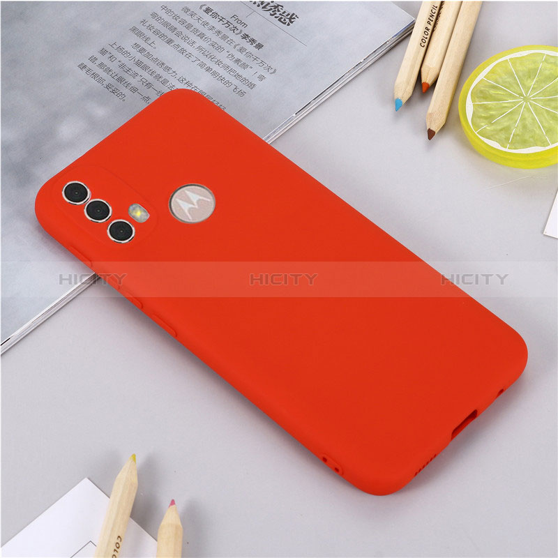 Funda Silicona Ultrafina Goma 360 Grados Carcasa para Motorola Moto E30 Rojo