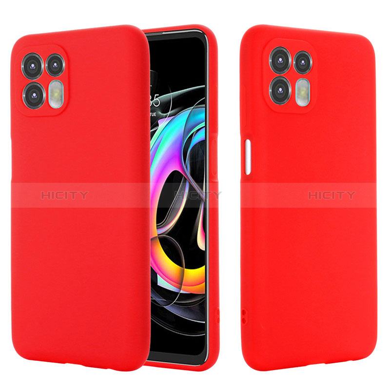 Funda Silicona Ultrafina Goma 360 Grados Carcasa para Motorola Moto Edge 20 Lite 5G Rojo