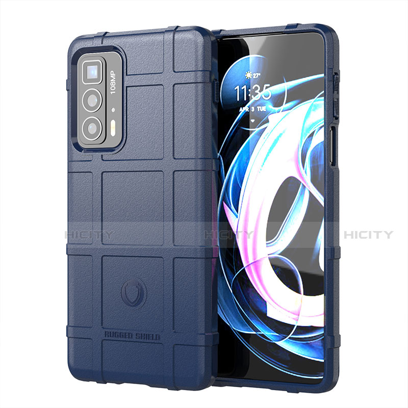 Funda Silicona Ultrafina Goma 360 Grados Carcasa para Motorola Moto Edge 20 Pro 5G Azul