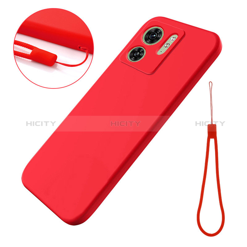 Funda Silicona Ultrafina Goma 360 Grados Carcasa para Motorola Moto Edge (2023) 5G Rojo