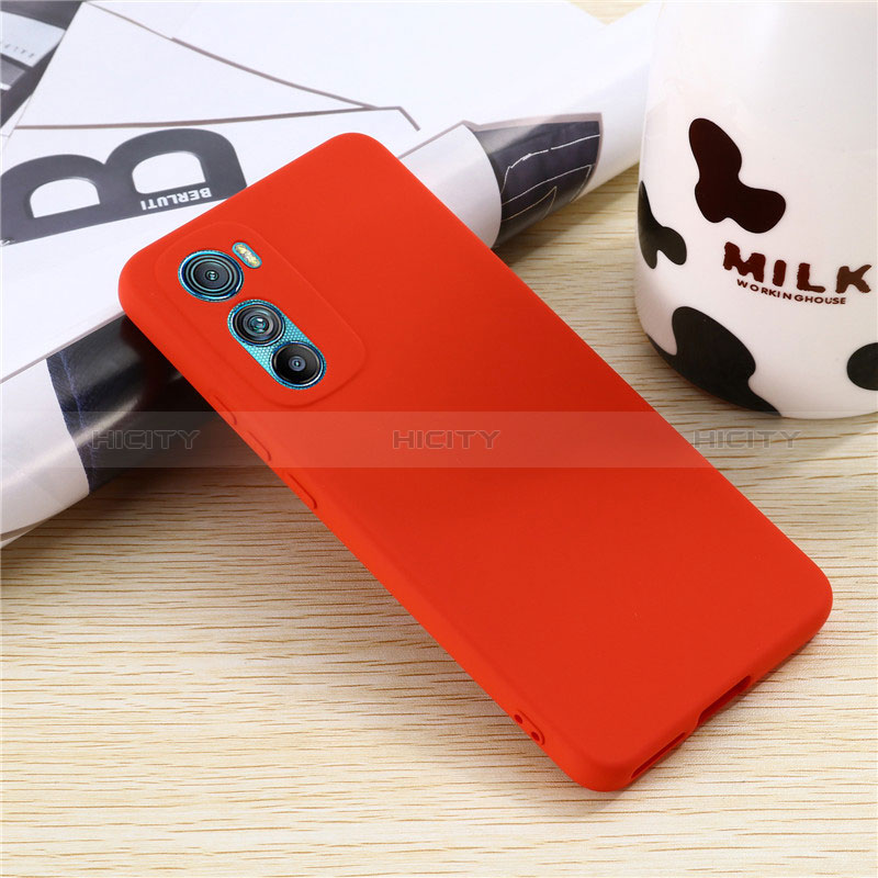 Funda Silicona Ultrafina Goma 360 Grados Carcasa para Motorola Moto Edge 30 5G Rojo