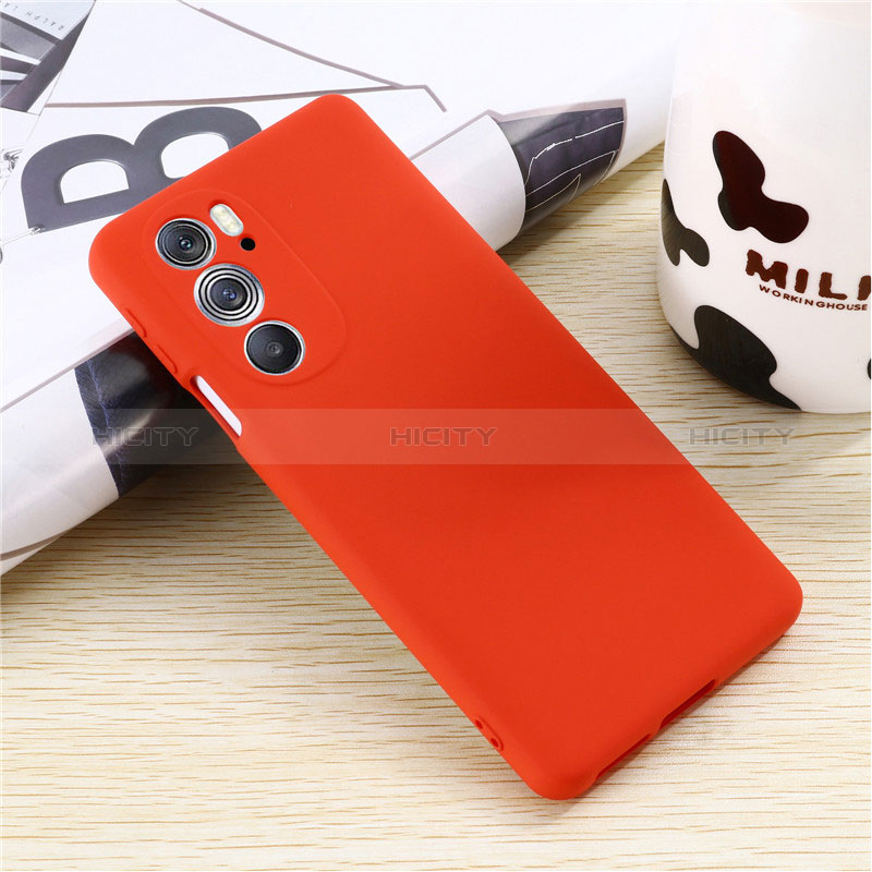 Funda Silicona Ultrafina Goma 360 Grados Carcasa para Motorola Moto Edge 30 Pro 5G Rojo