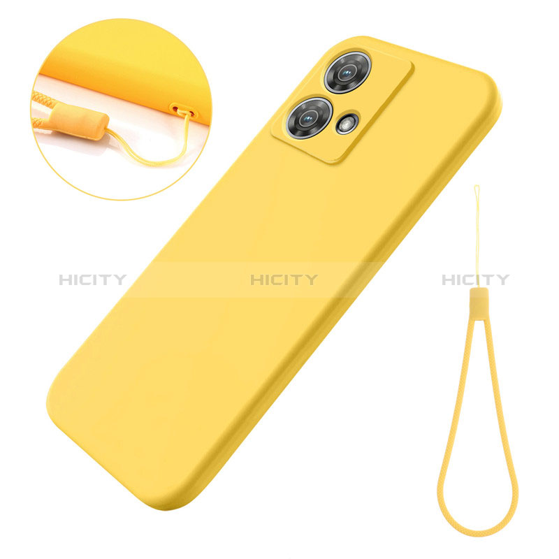 Funda Silicona Ultrafina Goma 360 Grados Carcasa para Motorola Moto Edge 40 Neo 5G Amarillo