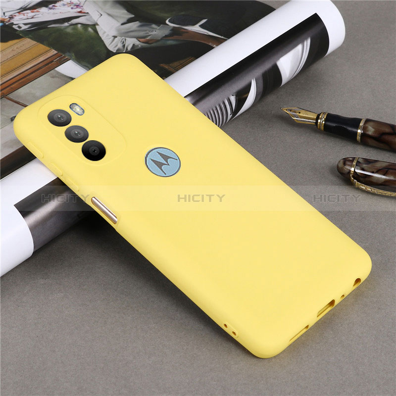 Funda Silicona Ultrafina Goma 360 Grados Carcasa para Motorola Moto G51 5G Amarillo