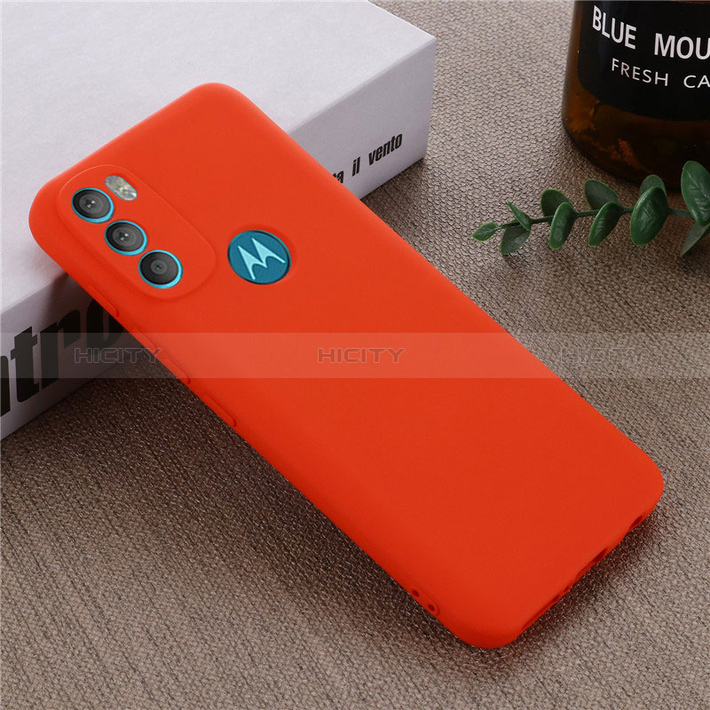 Funda Silicona Ultrafina Goma 360 Grados Carcasa para Motorola Moto G71 5G Rojo