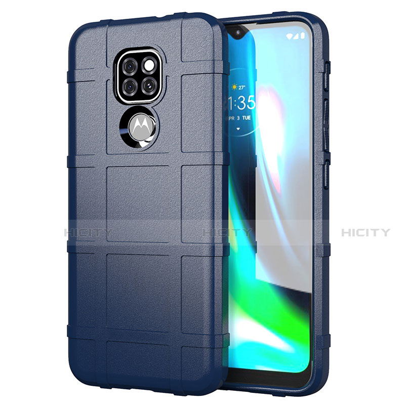 Funda Silicona Ultrafina Goma 360 Grados Carcasa para Motorola Moto G9 Azul