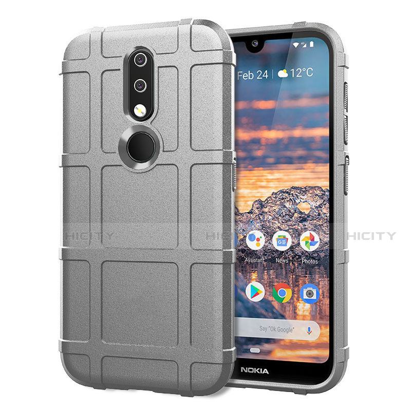 Funda Silicona Ultrafina Goma 360 Grados Carcasa para Nokia 4.2 Gris