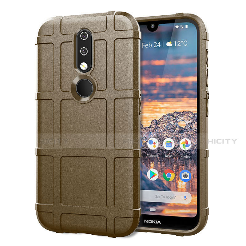 Funda Silicona Ultrafina Goma 360 Grados Carcasa para Nokia 4.2 Marron