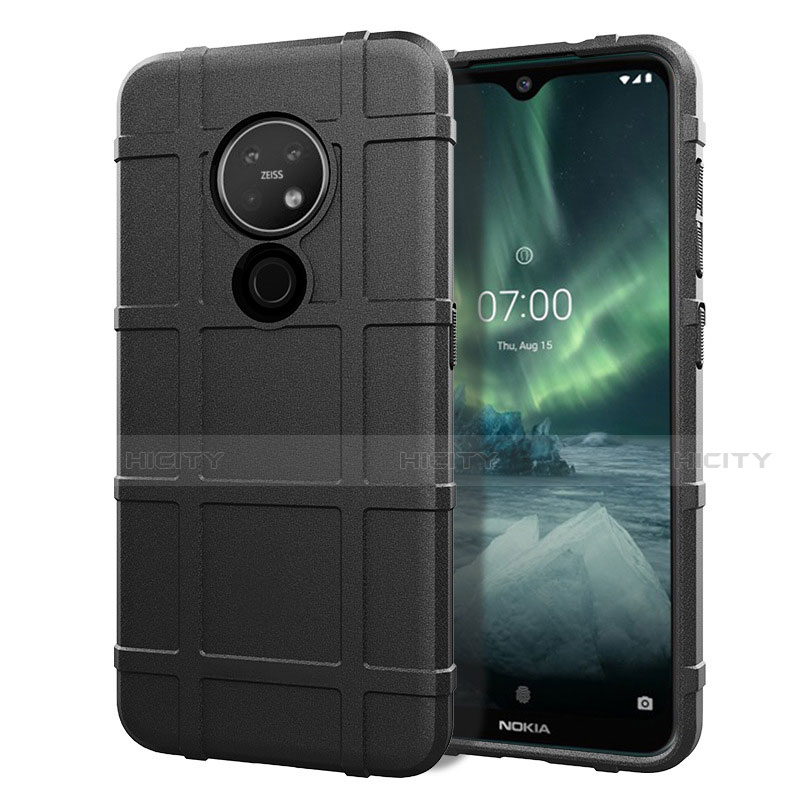 Funda Silicona Ultrafina Goma 360 Grados Carcasa para Nokia 7.2 Negro