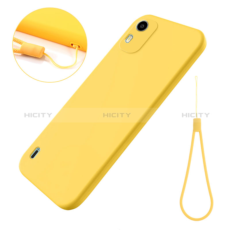 Funda Silicona Ultrafina Goma 360 Grados Carcasa para Nokia C12 Amarillo