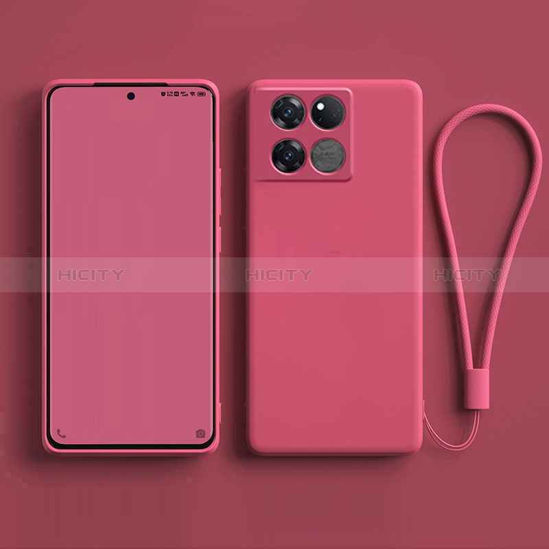 Funda Silicona Ultrafina Goma 360 Grados Carcasa para OnePlus 10T 5G Rosa Roja