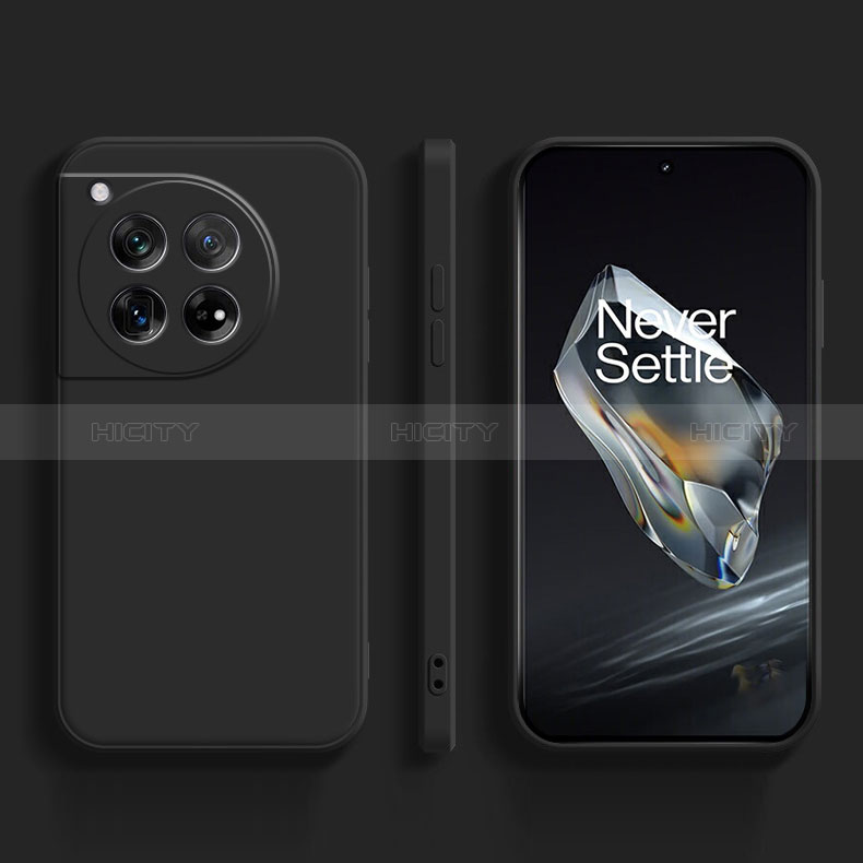 Funda Silicona Ultrafina Goma 360 Grados Carcasa para OnePlus 12R 5G Negro