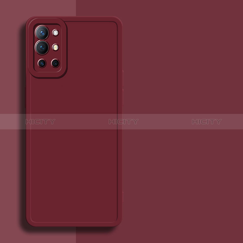 Funda Silicona Ultrafina Goma 360 Grados Carcasa para OnePlus 9R 5G Rojo Rosa