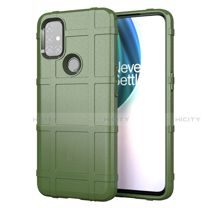 Funda Silicona Ultrafina Goma 360 Grados Carcasa para OnePlus Nord N10 5G Ejercito Verde