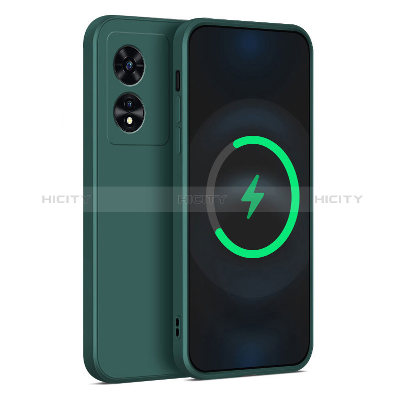 Funda Silicona Ultrafina Goma 360 Grados Carcasa para Oppo A1 Pro 5G Verde Noche