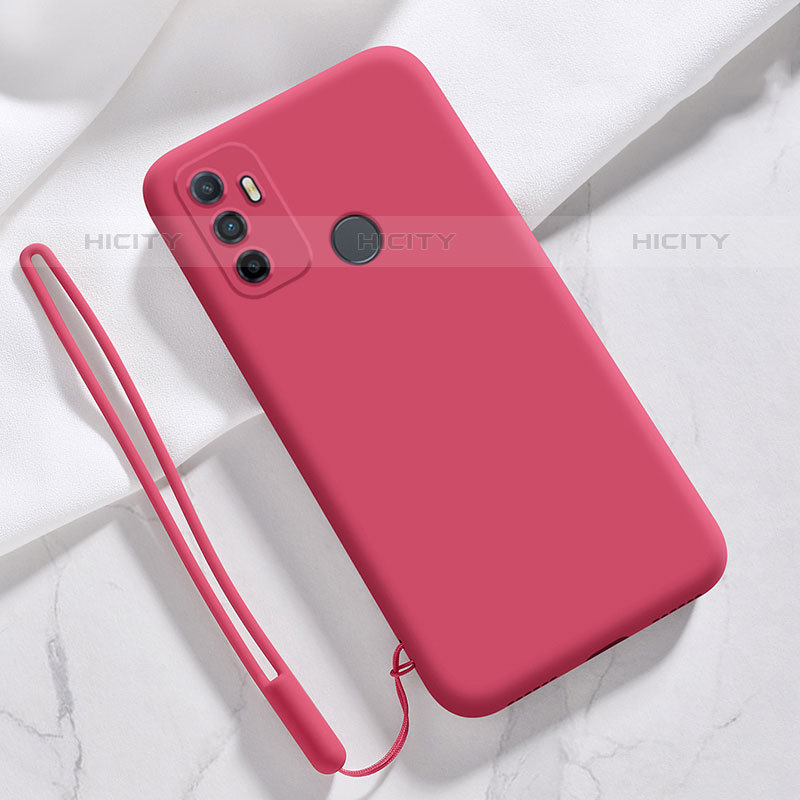 Funda Silicona Ultrafina Goma 360 Grados Carcasa para Oppo A11s Rojo Rosa