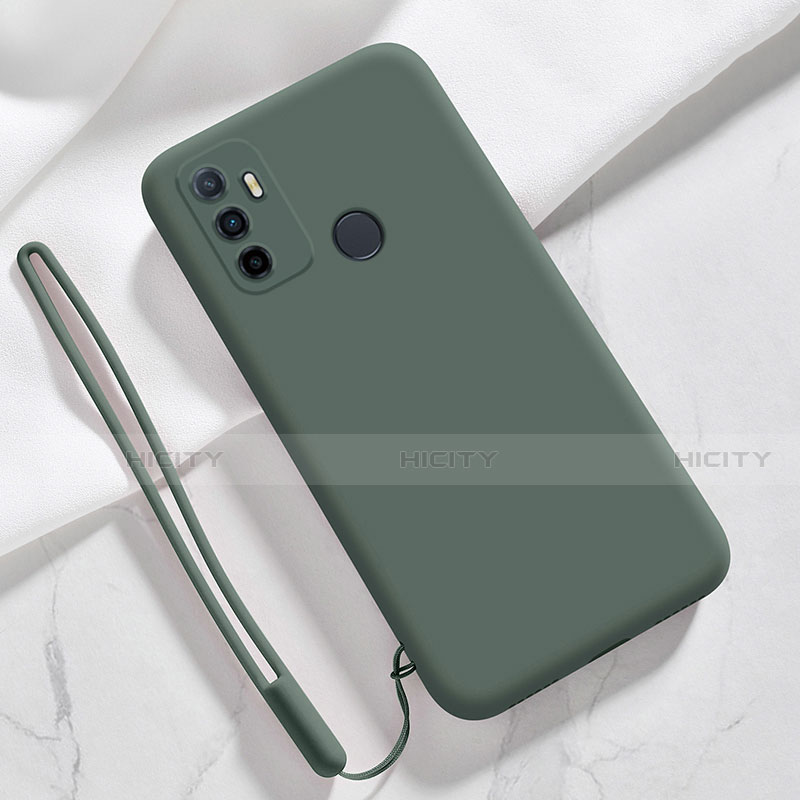 Funda Silicona Ultrafina Goma 360 Grados Carcasa para Oppo A32 Verde Noche