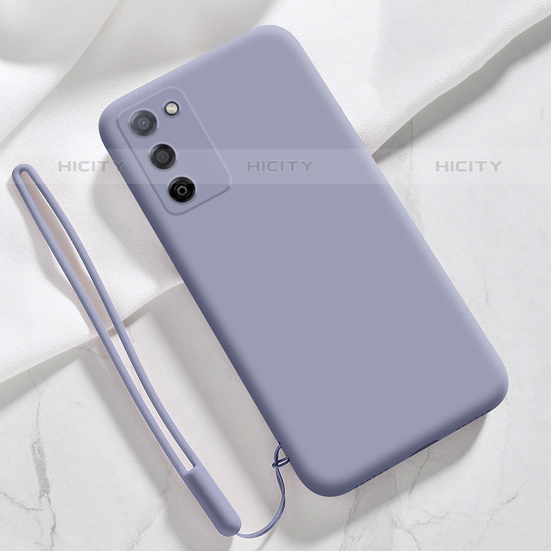 Funda Silicona Ultrafina Goma 360 Grados Carcasa para Oppo A55S 5G Gris Lavanda