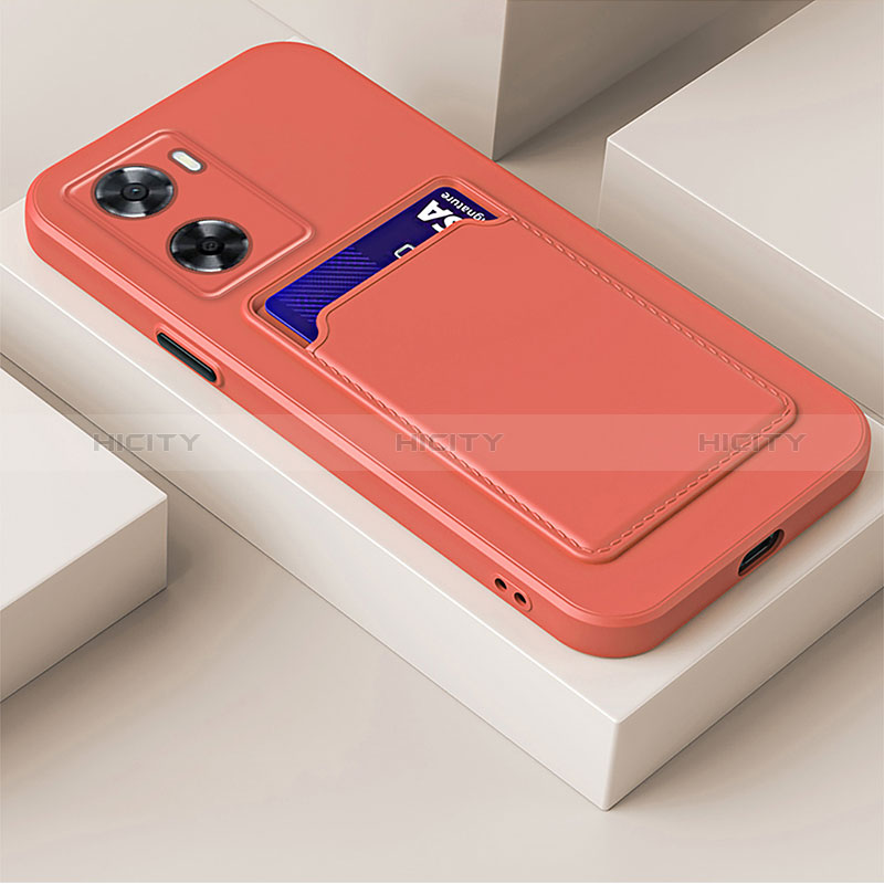 Funda Silicona Ultrafina Goma 360 Grados Carcasa para Oppo A57s Rosa Roja