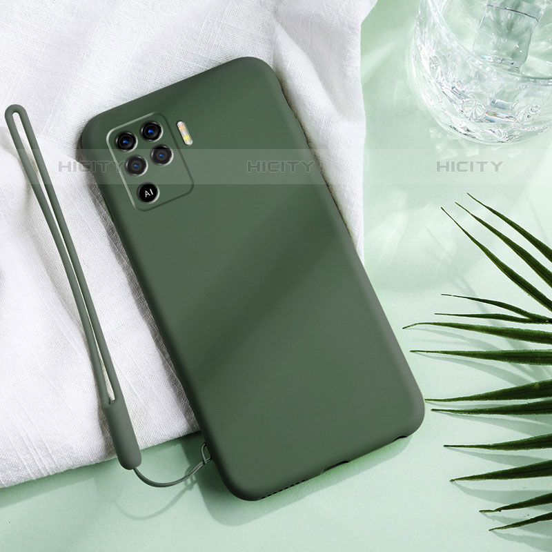 Funda Silicona Ultrafina Goma 360 Grados Carcasa para Oppo A94 4G Verde Noche