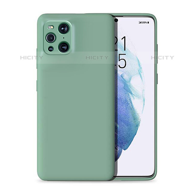 Funda Silicona Ultrafina Goma 360 Grados Carcasa para Oppo Find X3 Pro 5G Verde