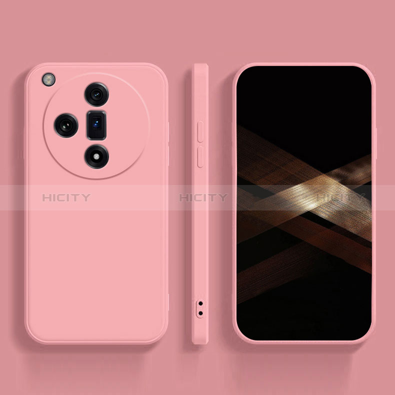 Funda Silicona Ultrafina Goma 360 Grados Carcasa para Oppo Find X7 5G Rosa