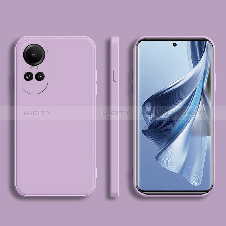 Funda Silicona Ultrafina Goma 360 Grados Carcasa para Oppo Reno10 Pro 5G Purpura Claro