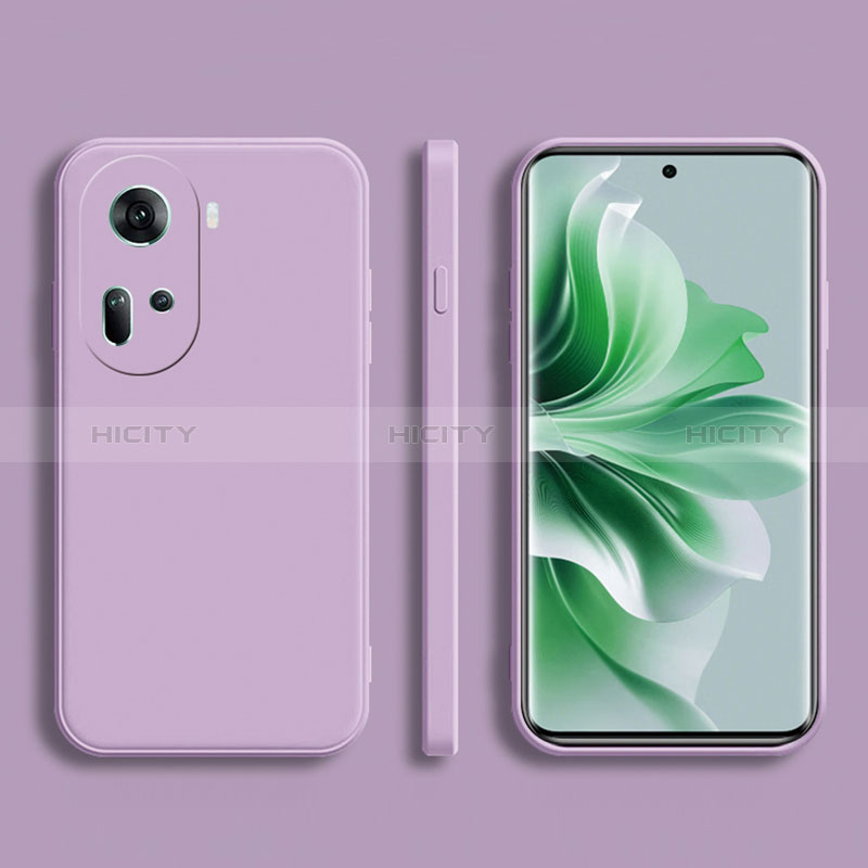 Funda Silicona Ultrafina Goma 360 Grados Carcasa para Oppo Reno11 5G Morado