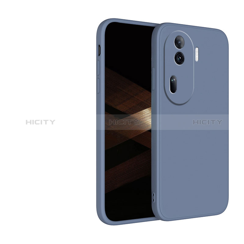 Funda Silicona Ultrafina Goma 360 Grados Carcasa para Oppo Reno11 Pro 5G Gris Lavanda