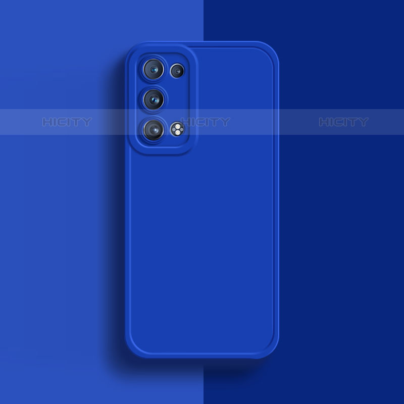 Funda Silicona Ultrafina Goma 360 Grados Carcasa para Oppo Reno6 Pro+ Plus 5G Azul