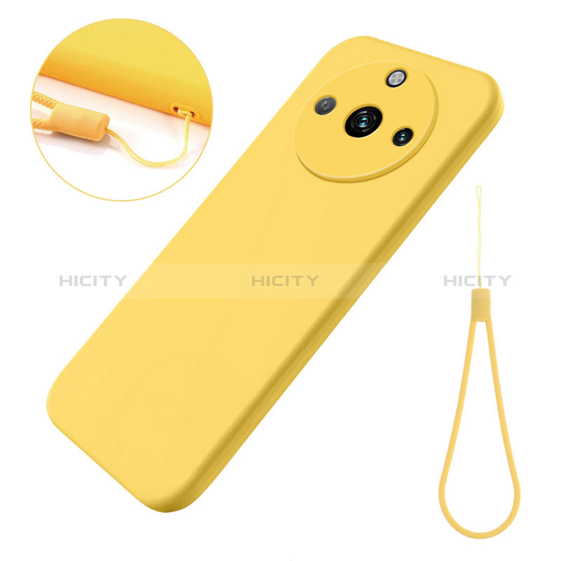 Funda Silicona Ultrafina Goma 360 Grados Carcasa para Realme Narzo 60 Pro 5G Amarillo