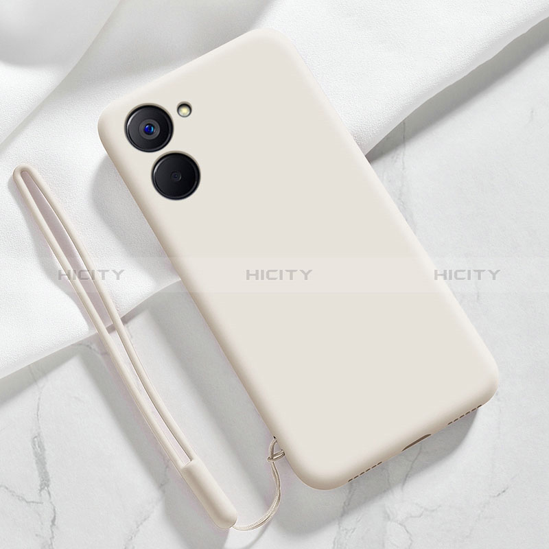 Funda Silicona Ultrafina Goma 360 Grados Carcasa para Realme V30t 5G Blanco