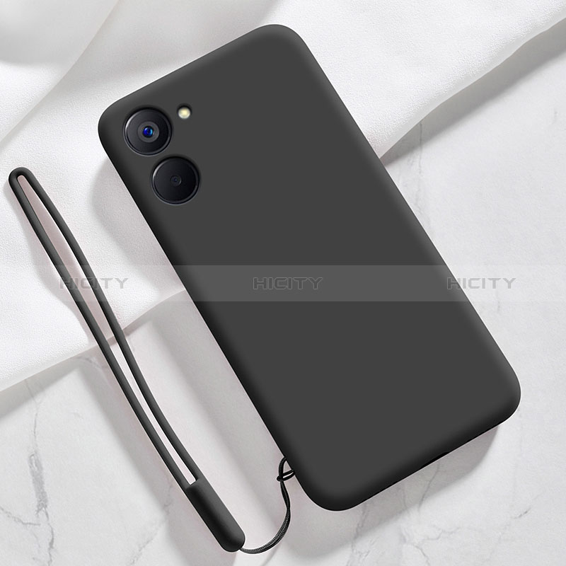 Funda Silicona Ultrafina Goma 360 Grados Carcasa para Realme V30t 5G Negro