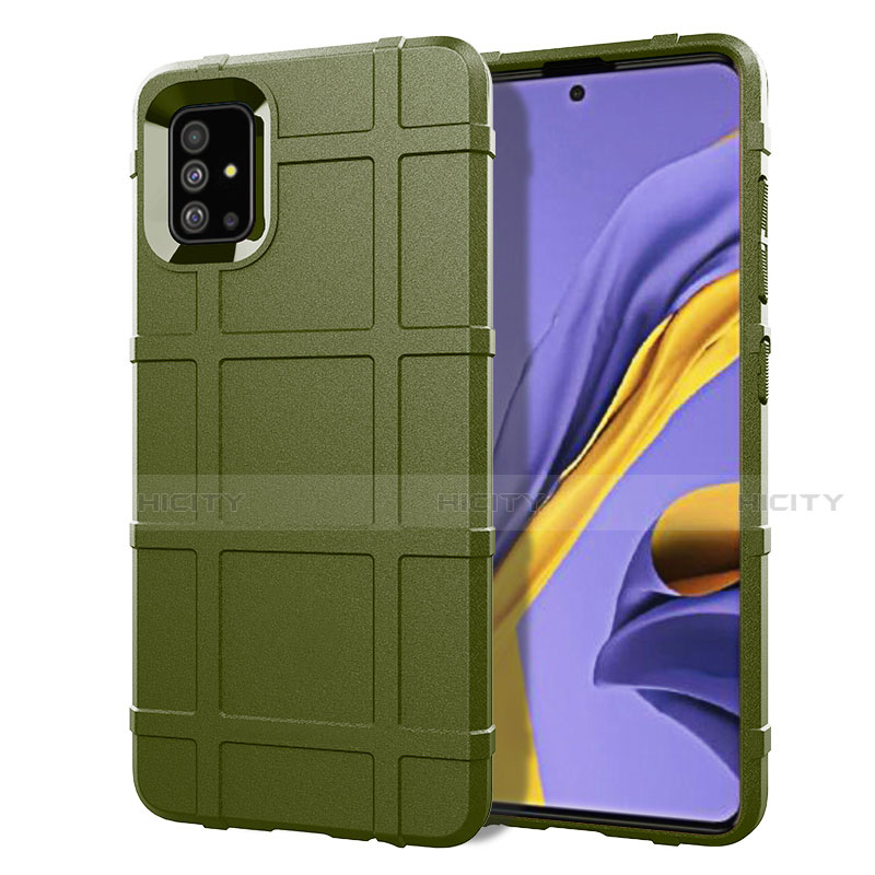 Funda Silicona Ultrafina Goma 360 Grados Carcasa para Samsung Galaxy A51 4G Ejercito Verde