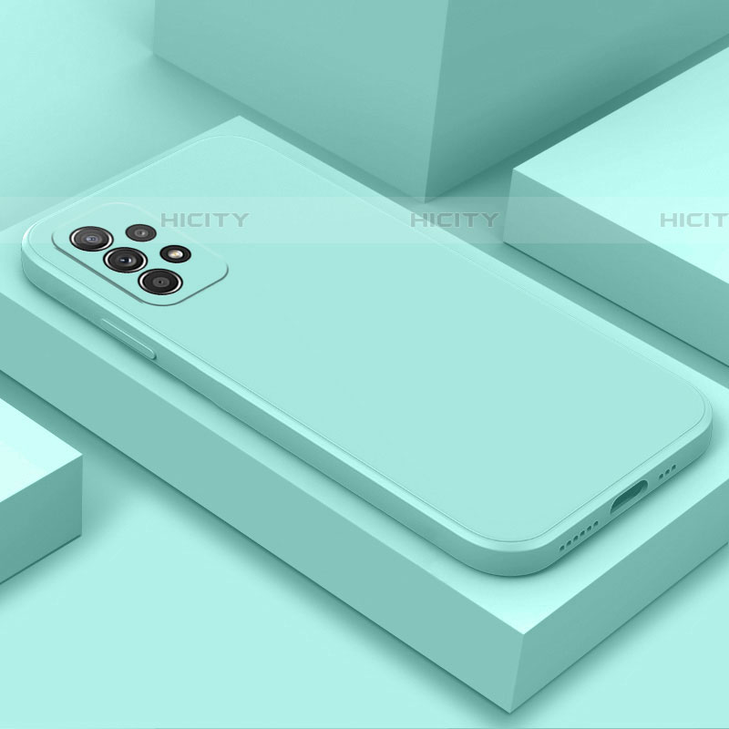 Funda Silicona Ultrafina Goma 360 Grados Carcasa para Samsung Galaxy A52 4G Cian