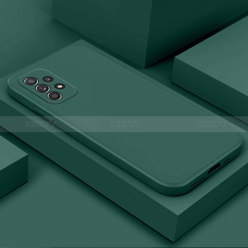 Funda Silicona Ultrafina Goma 360 Grados Carcasa para Samsung Galaxy A52s 5G Verde Noche