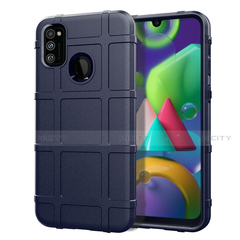 Funda Silicona Ultrafina Goma 360 Grados Carcasa para Samsung Galaxy M21 Azul