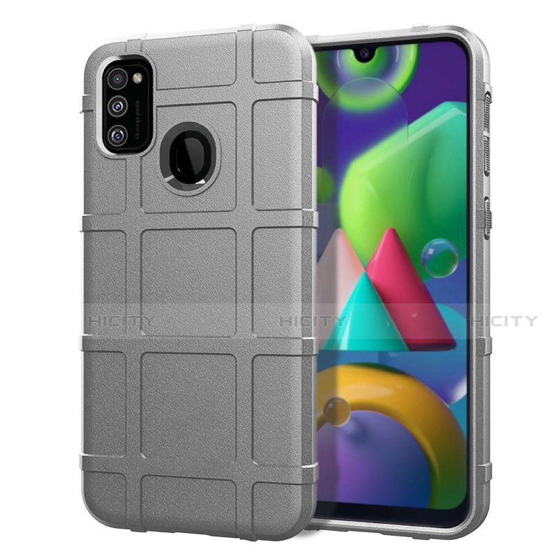 Funda Silicona Ultrafina Goma 360 Grados Carcasa para Samsung Galaxy M30s Plata