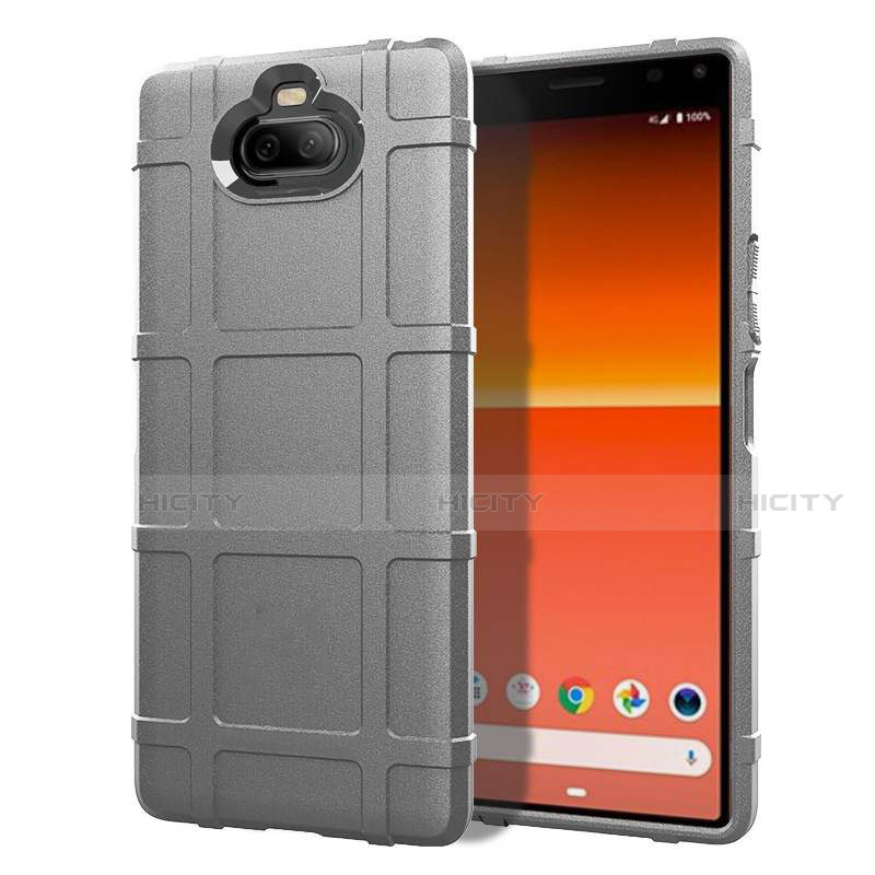 Funda Silicona Ultrafina Goma 360 Grados Carcasa para Sony Xperia 8 Lite Gris