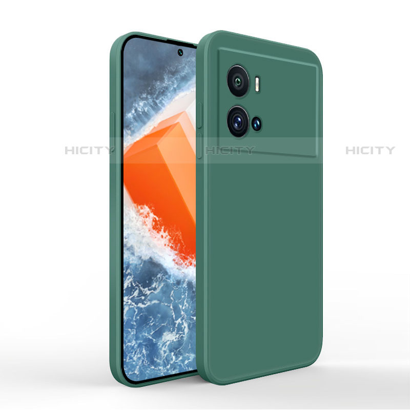 Funda Silicona Ultrafina Goma 360 Grados Carcasa para Vivo iQOO 9 Pro 5G Verde Noche